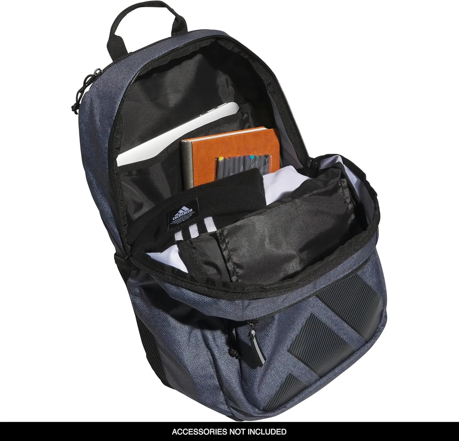 adidas Boys' Midway Backpack (28L) Durable Student Athletic Gym Laptop Book Bag Girls, Twill Onix Grey/Black, One Size