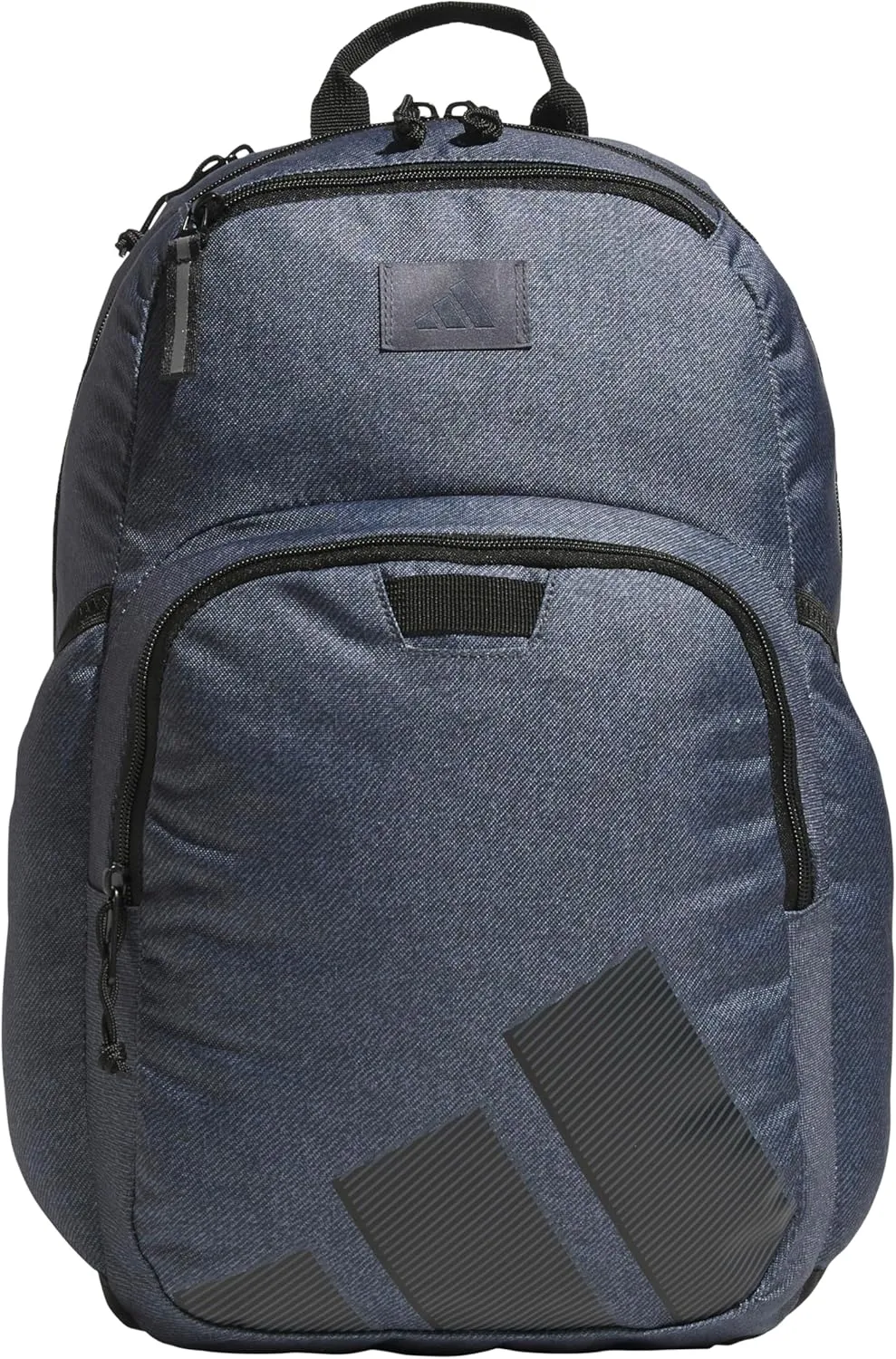 adidas Boys' Midway Backpack (28L) Durable Student Athletic Gym Laptop Book Bag Girls, Twill Onix Grey/Black, One Size