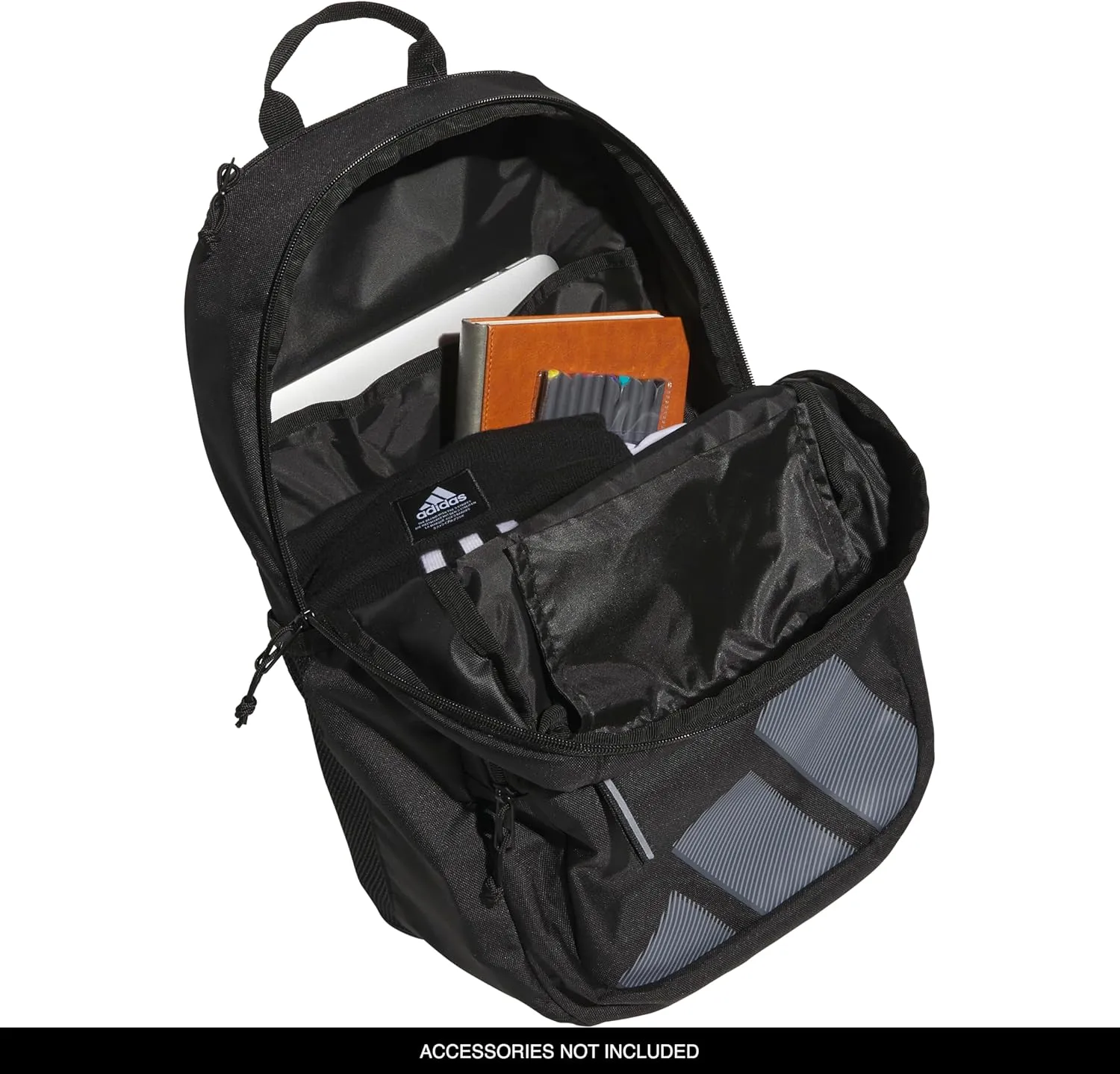 adidas Midway Small Backpack for Women and Men, Durable Laptop Bag, Black/White, One Size