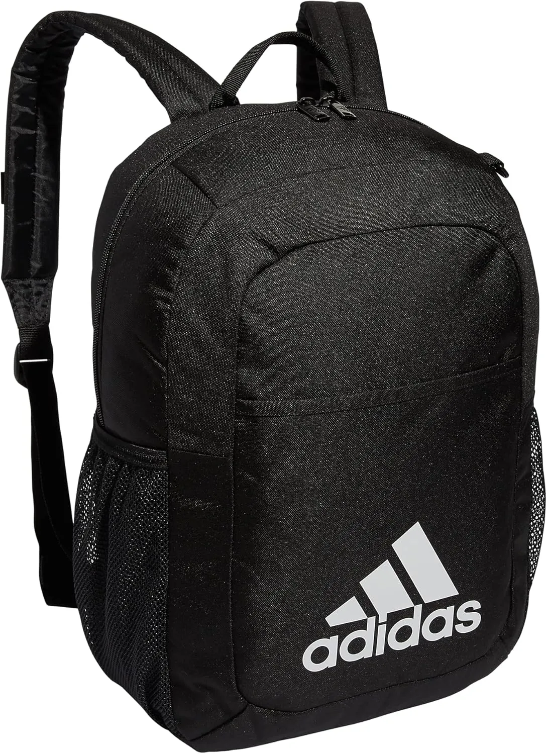 adidas Ready Small Backpack for Women and Men, Durable Laptop Bag for Work, Black/White, One Size