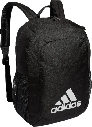 adidas Ready Small Backpack for Women and Men, Durable Laptop Bag for Work, Black/White, One Size