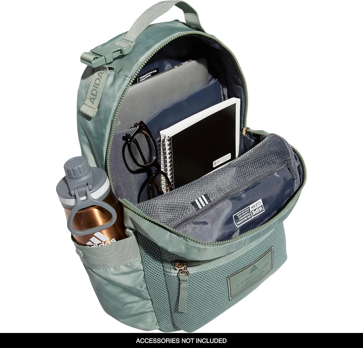 adidas Women's VFA 4 Backpack, Silver Green/Stone Wash Silver Green/Gilver, One Size