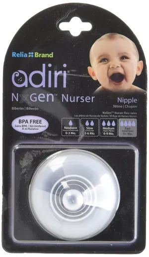 Adiri NxGen Stage 3 Nurser Nipple, Clear