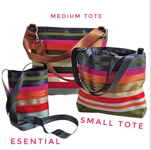 Adjustable Tote - Small : stripes