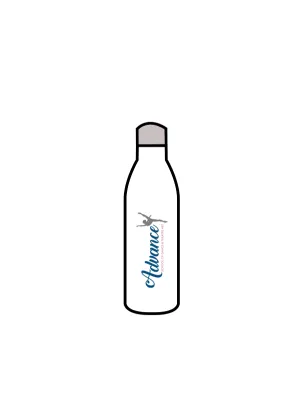 ADVANCE - WATER BOTTLE WHITE (IN-STOCK) - (NAME IN PINK)