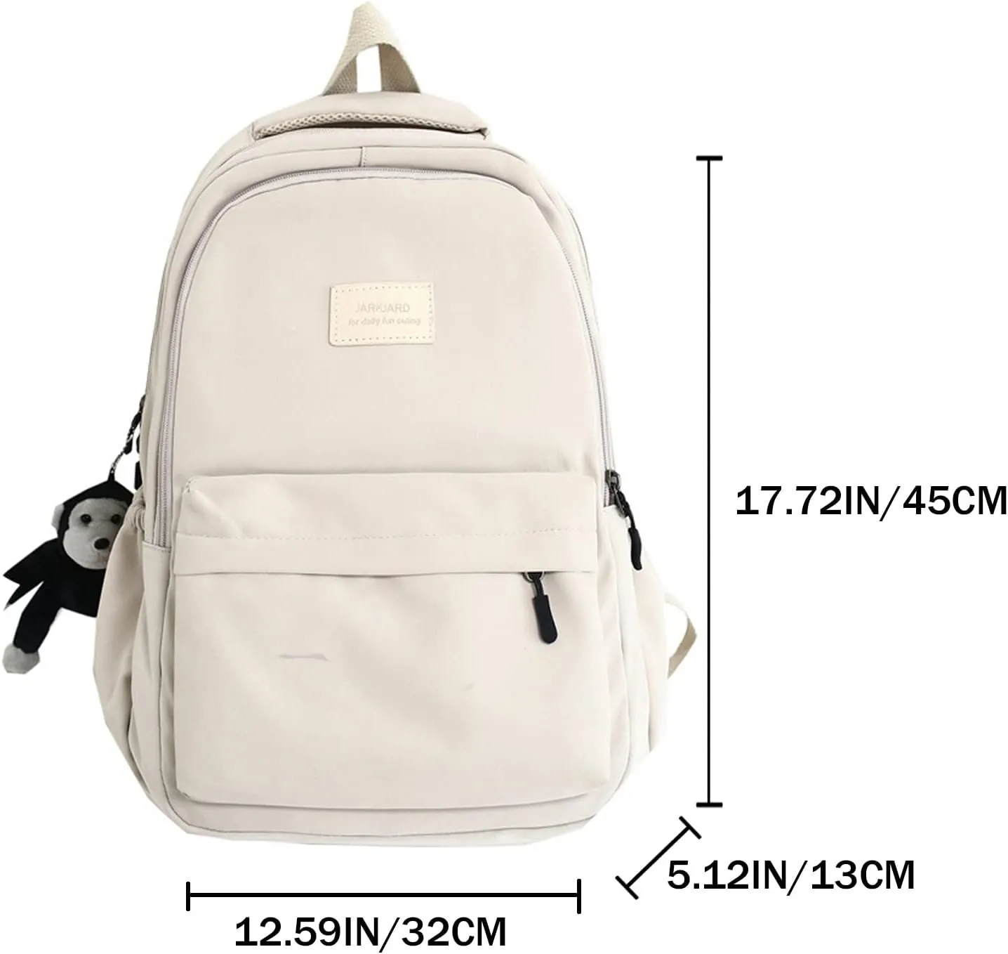Aesthetic Backpack Cute Backpack for School College Backpack Large Capacity Bookbags for Girls Women Students Casual Travel Daypacks Solid Color(Blue)