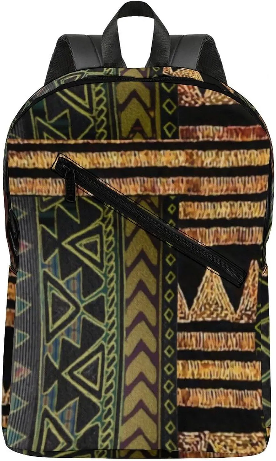 Afrocentric Tribal Motif Pattern Print Durable And Stylish Semi Full Print Backpack