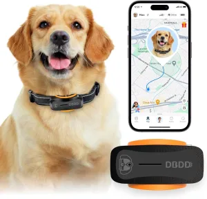 AI GPS Tracker for Dogs (30lbs ), Real Time Location and AI Vet Health Management, Electronic Fence, Waterproof, iOS and Android Universal（Black）