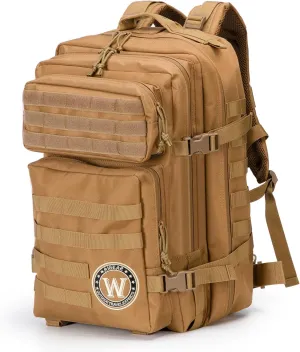 aiGear Tactical Backpack, 45L Letter 'W' Surname Series Military Backpack, 3-Day Bug Out Bag for Men Women Camping Hiking Hunting Quick Recognition Army Daypack