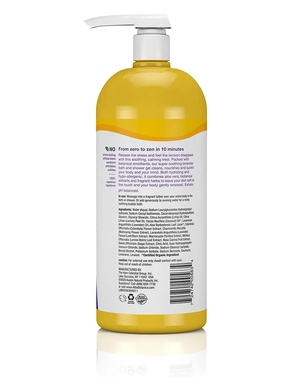 Alba Botanica Very Emollient Body Wash, French Lavender, 32 Oz