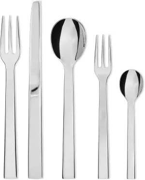 Alessi Santiago Cutlery, 5 Piece Set, Silver