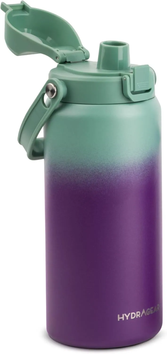 Alpine Insulated Stainless Steel Bottle with Leak-Proof Flip Lid - 40 Oz - Matcha Ombre