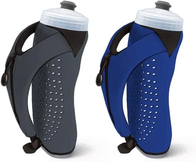 Amphipod Hydraform Ergo-Lite Handheld Water Bottle, BPA-Free Minimalist Insulated Hydration for Ultra-Running & Walking - Blue - 16 oz