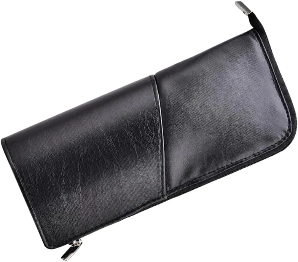 Angoily 2pcs Makeup Bag for Travel Woman Makeup Bag Cosmetic Brush Pouch Makeup Brush Purse Portable, Blackx3pcs, Mx3pcs