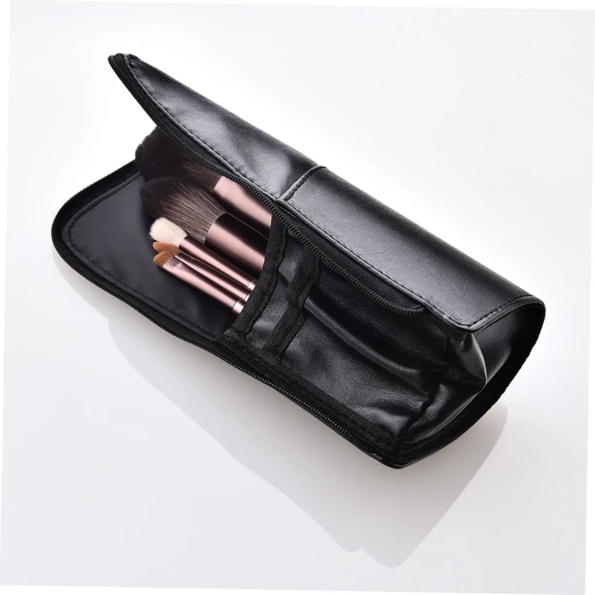 Angoily 2pcs Makeup Bag for Travel Woman Makeup Bag Cosmetic Brush Pouch Makeup Brush Purse Portable, Blackx3pcs, Mx3pcs