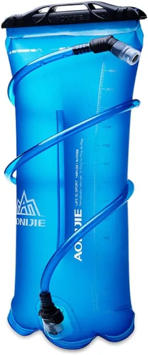 AONIJIE 1.5L 2L 3L TPU Water Reservoir, Soft Water Storage Bag Foldable, Hydration Bladder for Cycling Running Hiking (Blue, 3L)