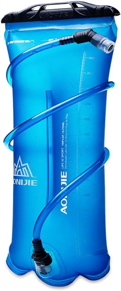 AONIJIE 1.5L 2L 3L TPU Water Reservoir, Soft Water Storage Bag Foldable, Hydration Bladder for Cycling Running Hiking (Blue, 3L)