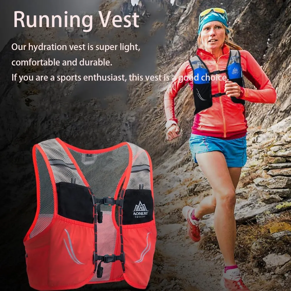 AONIJIE 2.5L Trail Running Vest for Women Men, Outdoor Lightweight Hydration Vest, Hiking Cycling Marathon Backpack with Multicompartments