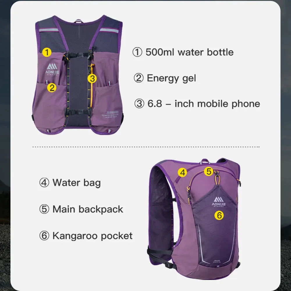 AONIJIE 8L Running Hydration Vest, Lightweight Breathable-C9125