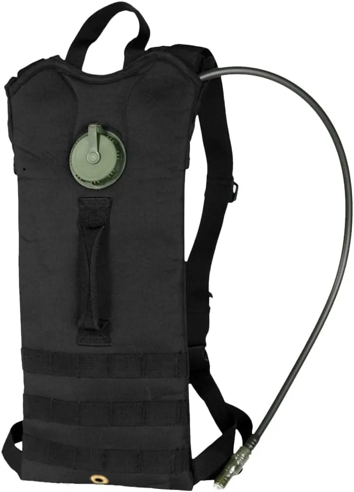 Army Patrol Hydration Backpack Water Bladder MOLLE Webbing Airsoft Hiking Black