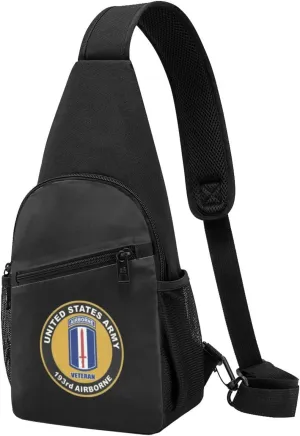 Army Us Army Veteran 193rd Airborne Division Unisex Chest Bag Lightweight Crossbody Shoulder Bag Travel Pocket
