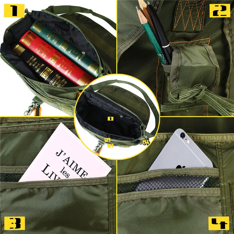 ARMYCAMO | Wolfwarriorx | L&Q army  Parachute Style Messenger Shoulder Bag