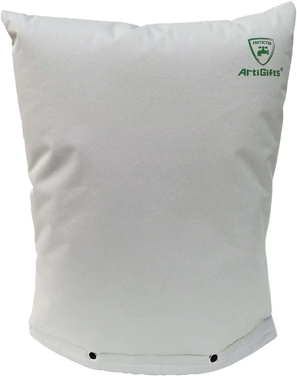 ArtiGifts Insulated Pouch - Backflow Insulation Cover for Winter Freeze Protection, Pale Khaki, 14’’W x 19’’H - Measure Before Purchase