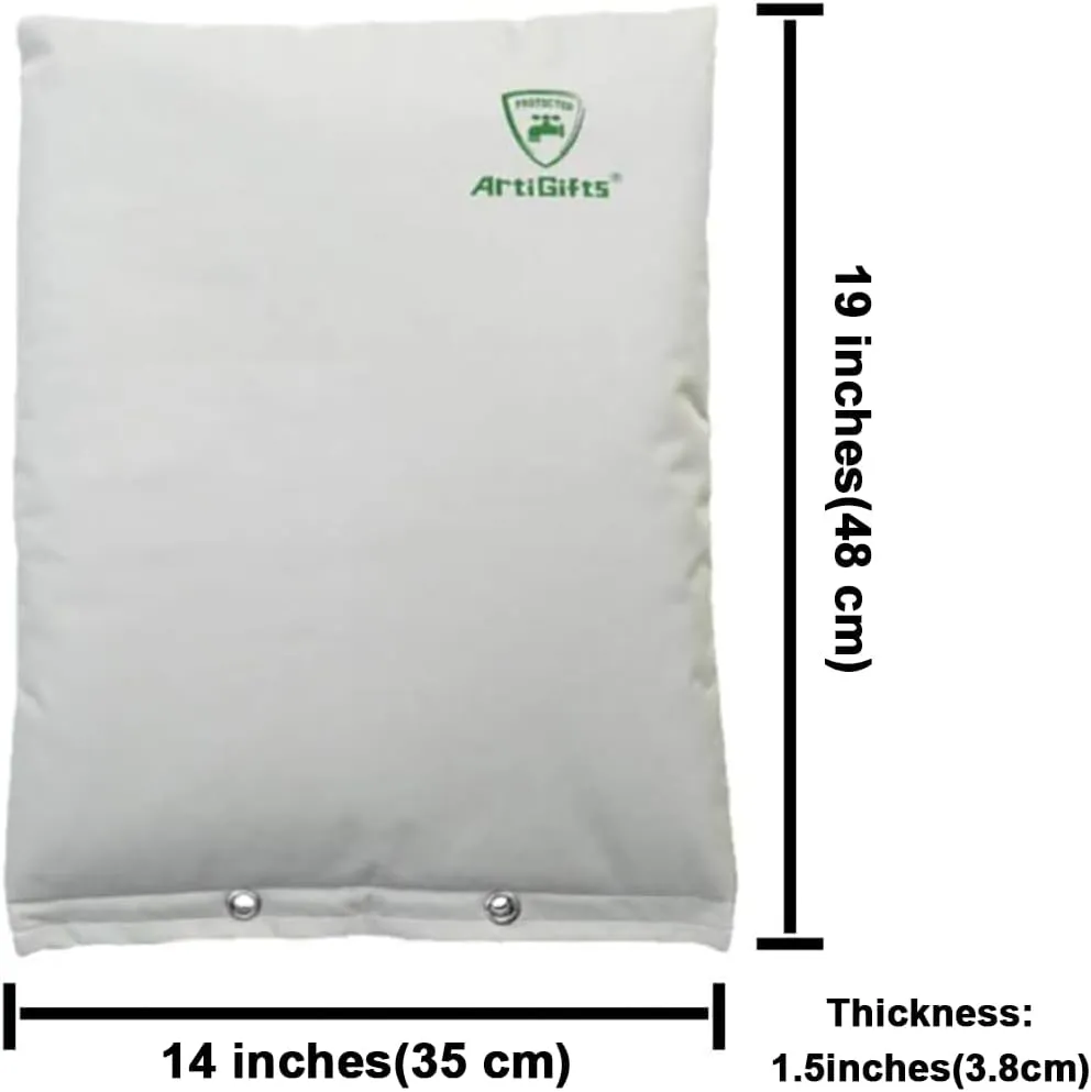 ArtiGifts Insulated Pouch - Backflow Insulation Cover for Winter Freeze Protection, Pale Khaki, 14’’W x 19’’H - Measure Before Purchase