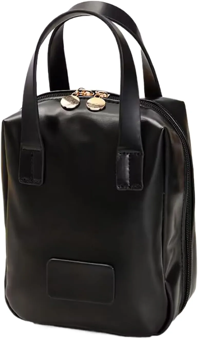 Atlodas Premium Makeup Bag, Portable Puffer Cosmetic Bag for Women with Compartments Large Capacity Travel Makeup Bag for Purse (Black)