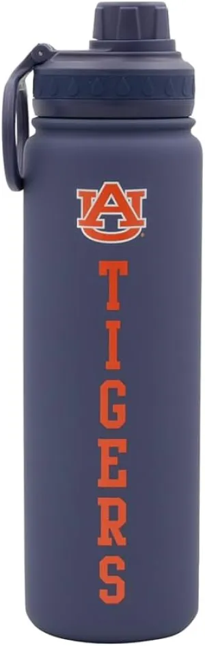 Auburn Water Bottle - Navy Blue Double Walled Stainless Steel 24 oz Keeps Drinks Cold or Hot