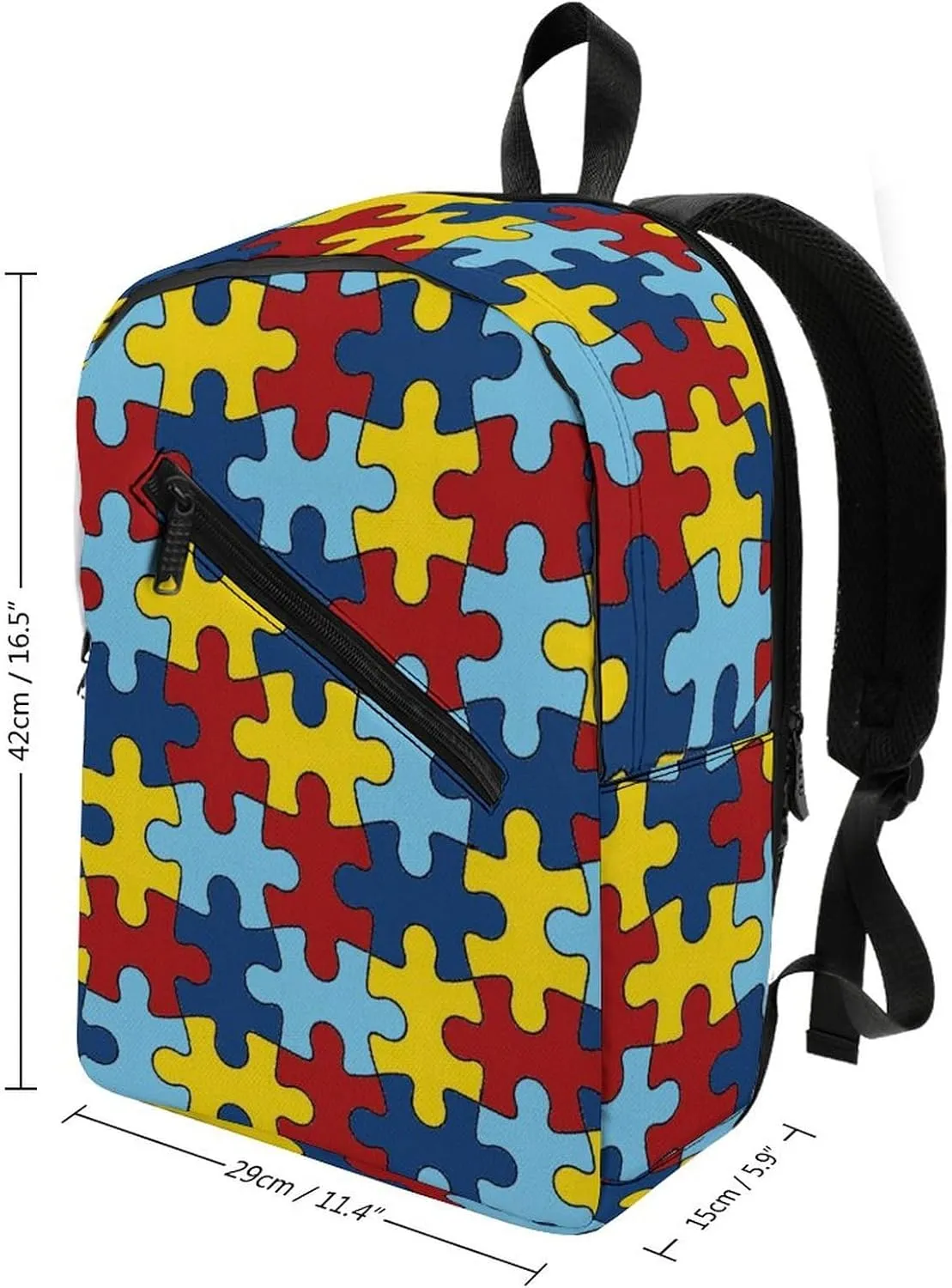 AUTISM AWARANESS Durable And Stylish Semi Full Print Backpack