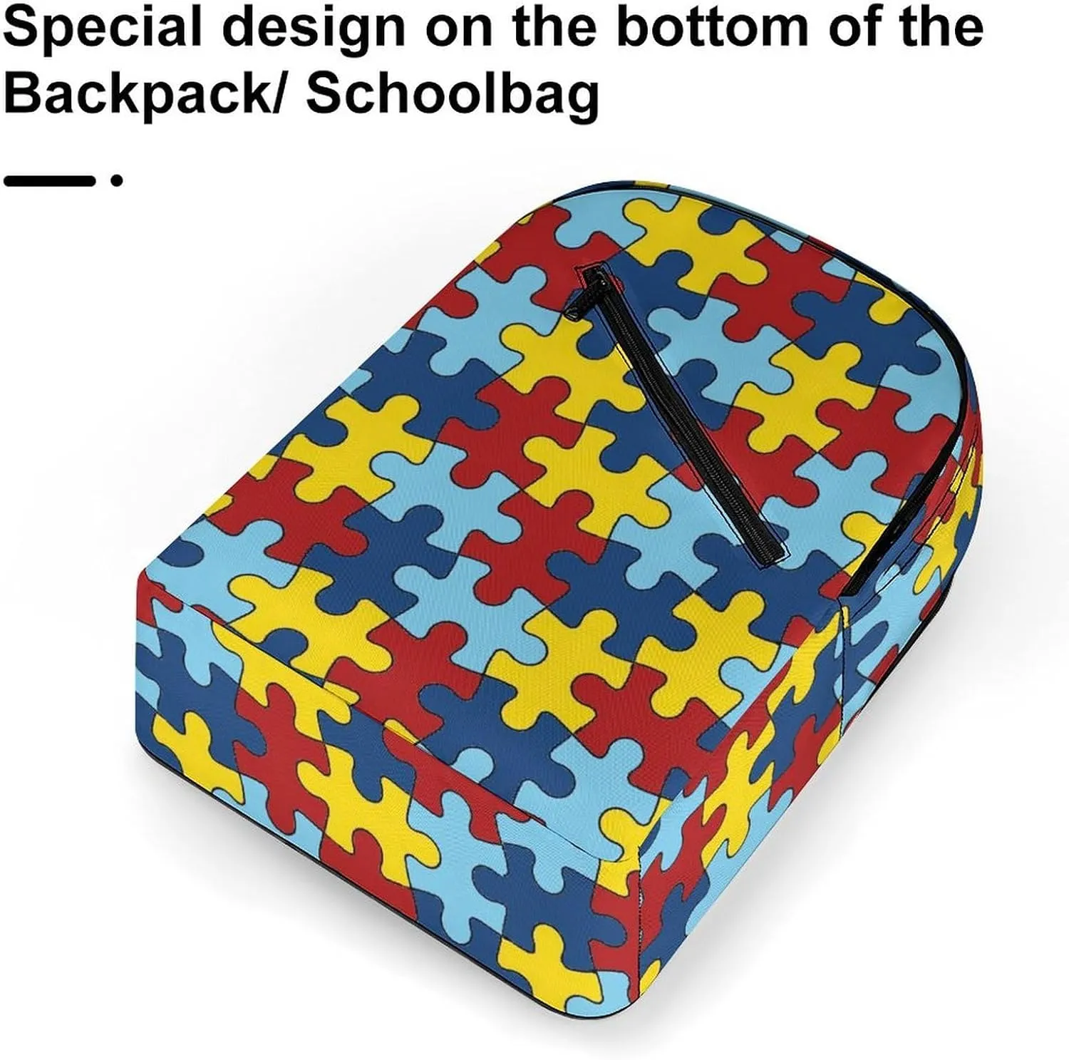 AUTISM AWARANESS Durable And Stylish Semi Full Print Backpack
