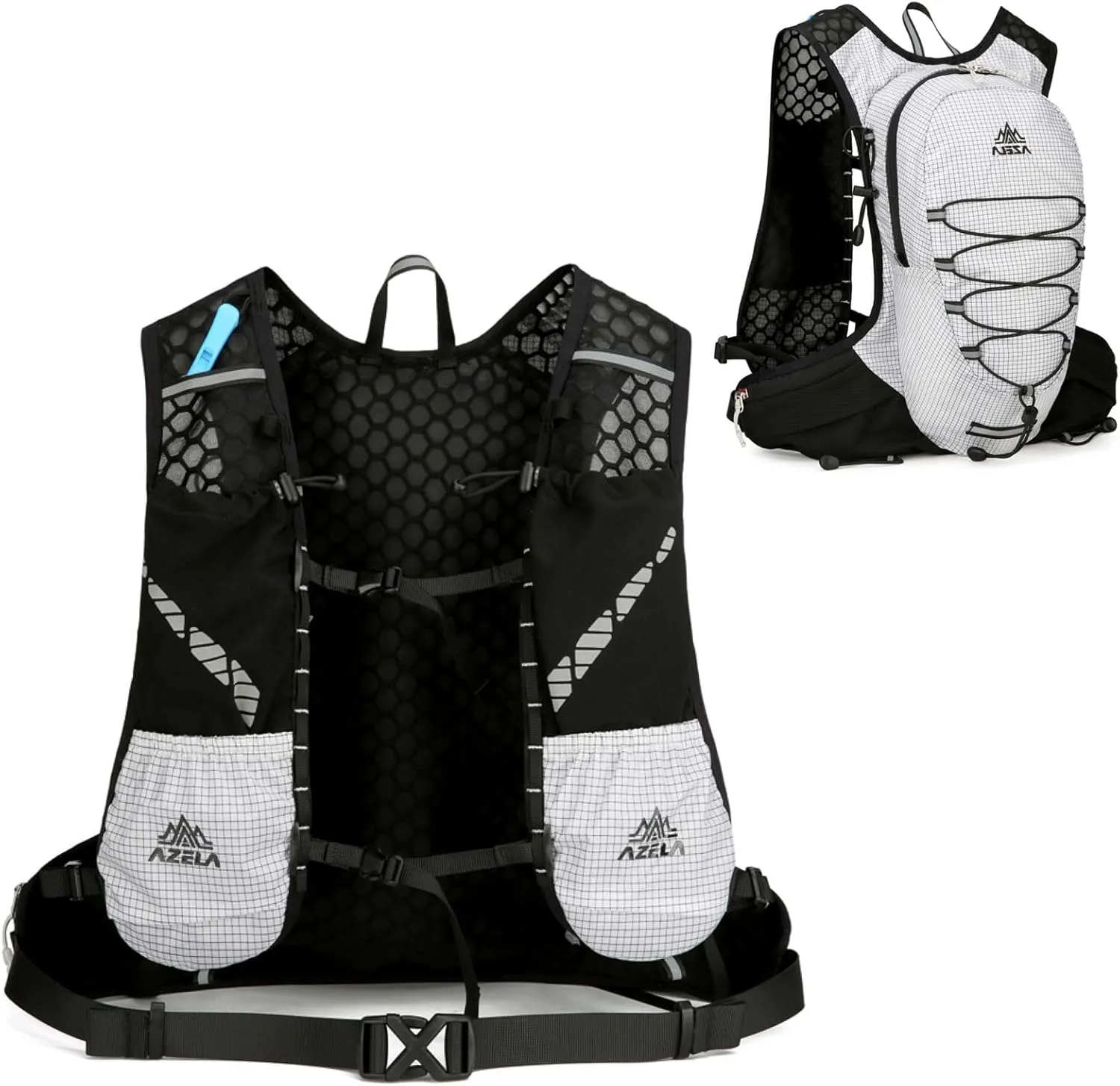 Azarxis Hiking Hydration Pack Running Backpack Lightweight Daypack Vest with 5L 18L Water Bladder for Women Men Marathon Cycling Biking Trail Race Jogging Rave