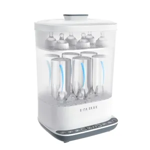 Baby Bottle Sterilizer | Esterilizador de Biberones, 6-in-1 HAUTURE Bottle Sterilizer and Dryer, Electric Steam Bottle Sanitizer for Baby Stuffs, Baby Bottles & Breast Pump Accessories