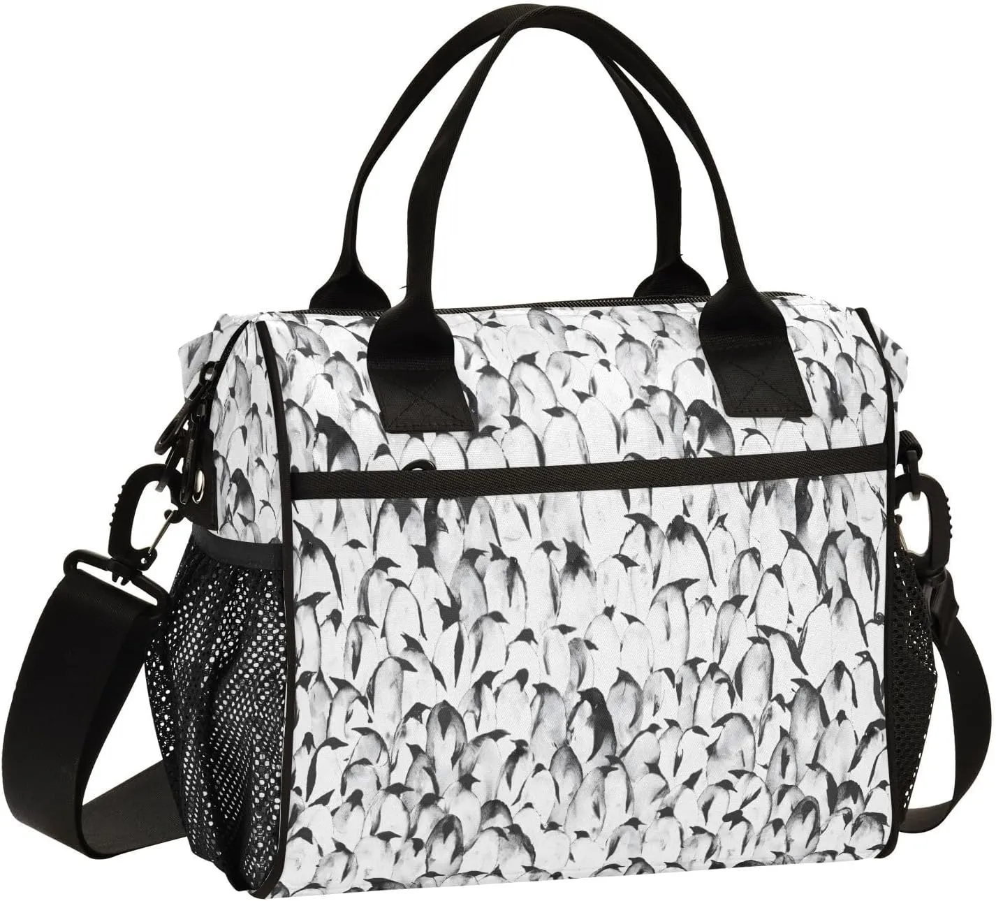 Baby Emperor Penguin Lunch Bag Insulated Lunch Box for Women Men Cooler Bag Leakproof Reusable Lunch Tote Bag with Shoulder Strap Work Picnic