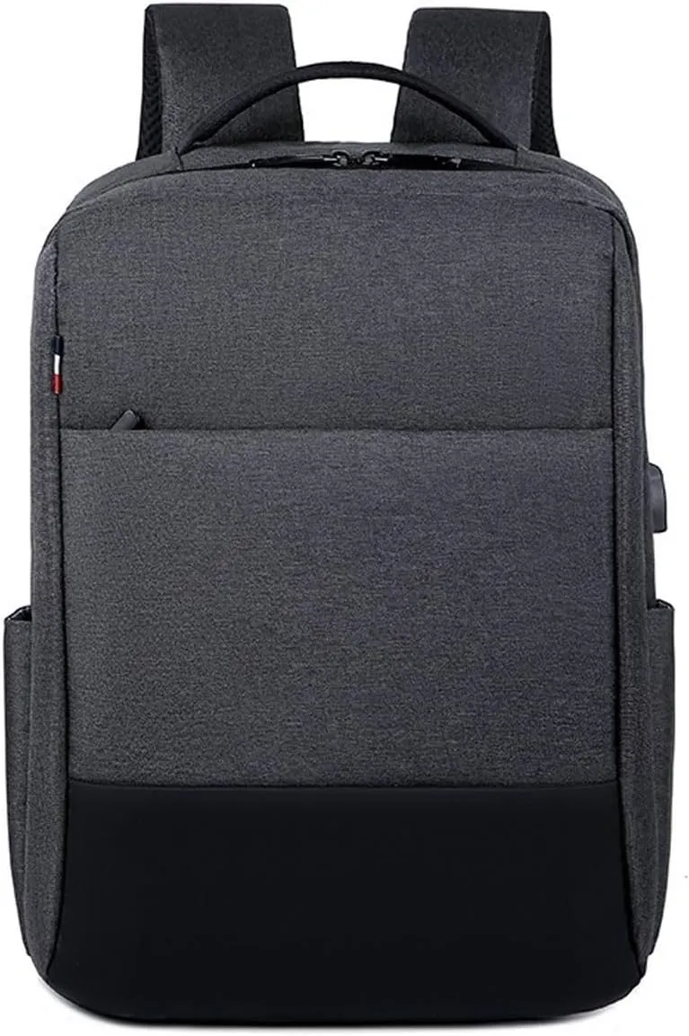 Backpack For Men Men's Polyester Multifunctional Waterproof Charging Backpack Business Casual Urban Laptop Bag(DARK GRAY)