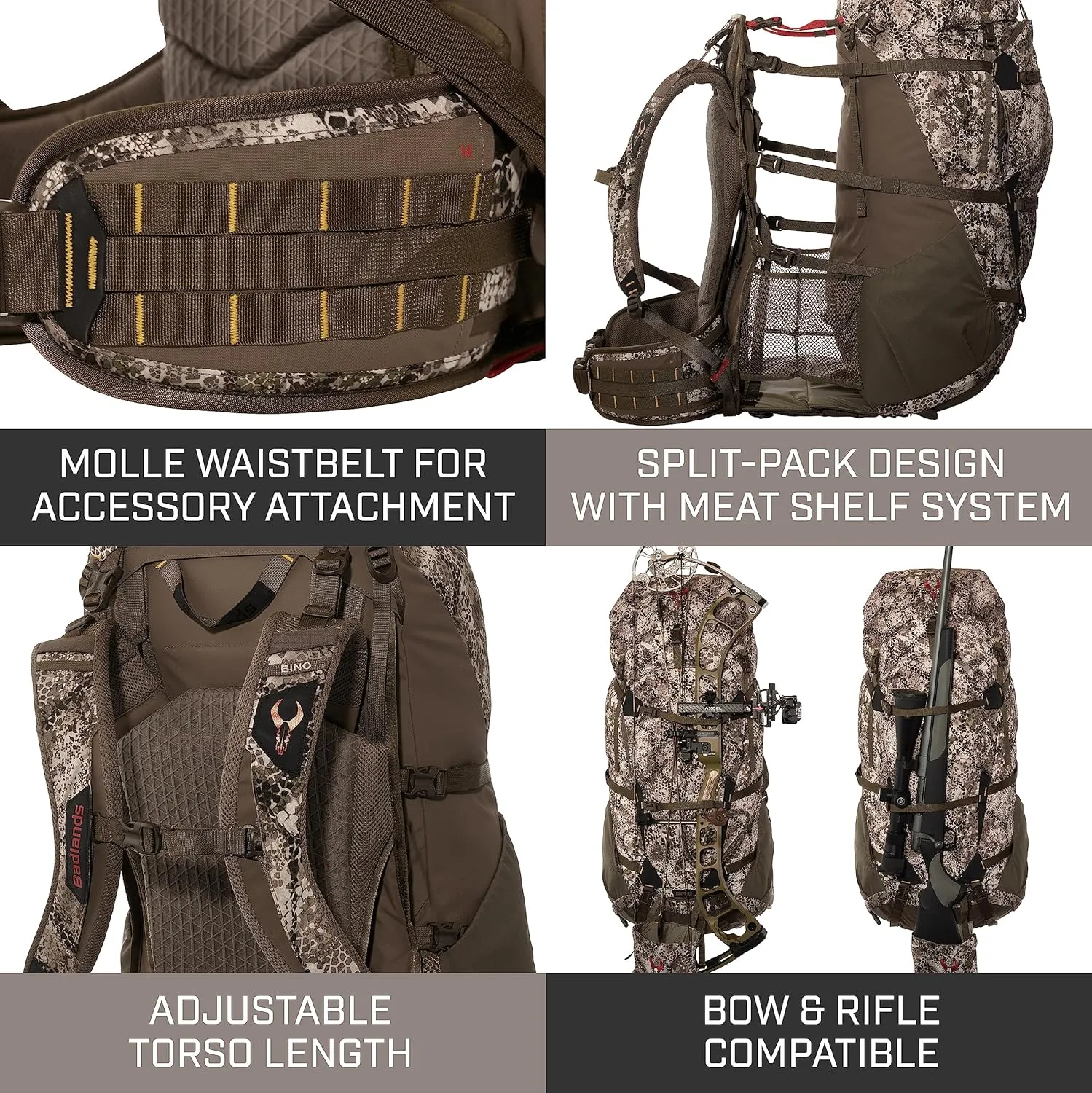 Badlands MRK 6 Pack | Super Durable Hunting Pack for Meat-Hauling in Tough Conditions, Approach, Large