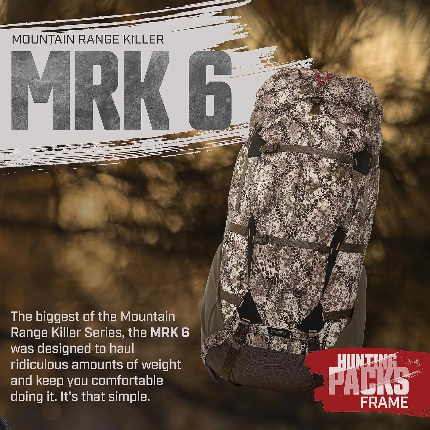Badlands MRK 6 Pack | Super Durable Hunting Pack for Meat-Hauling in Tough Conditions, Approach, Large