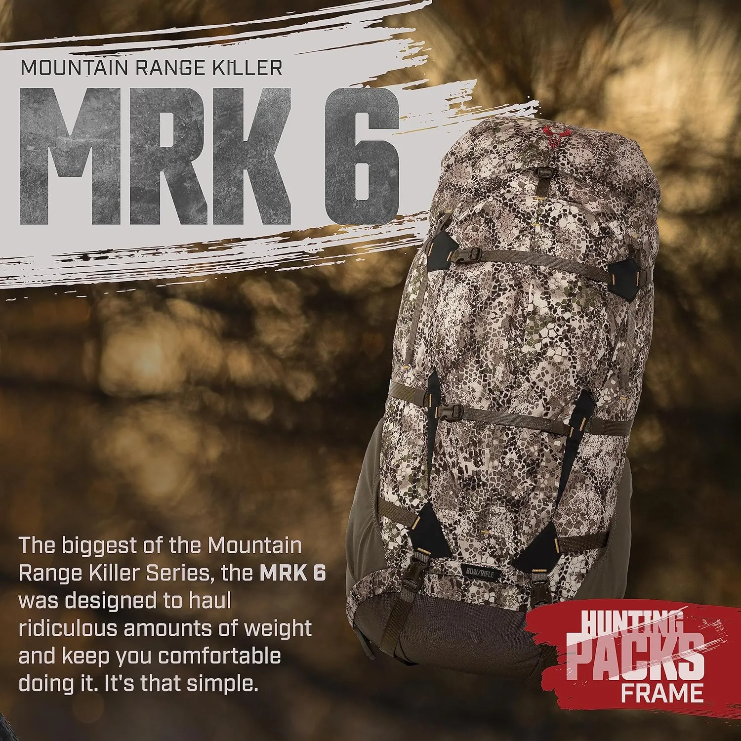 Badlands MRK 6 Pack | Super Durable Hunting Pack for Meat-Hauling in Tough Conditions, Mud, Large