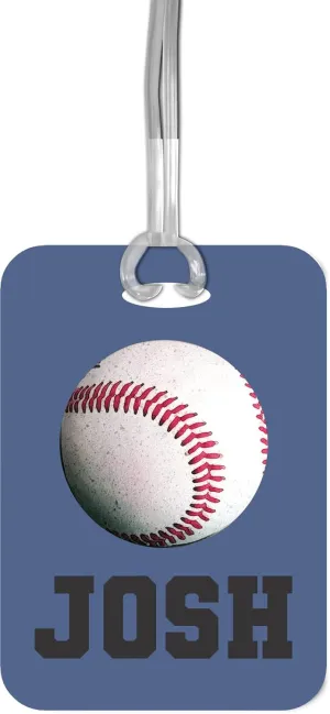 Baseball Luggage Tag, Sports Gifts for Boys Team, Personalized Backpack Name ID for Bag, Teen Present Idea