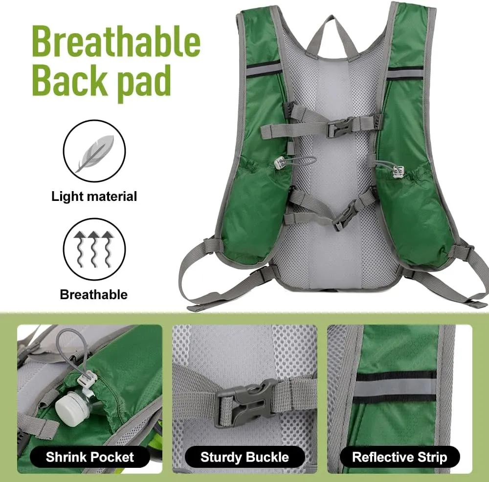 Bathable Hydration Backpack Nylon flective Water Bladder Backpack for Cycling Running