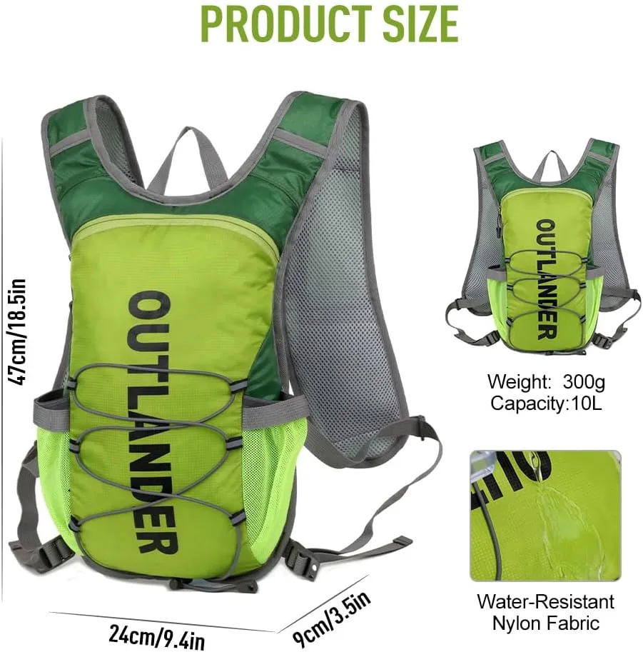 Bathable Hydration Backpack Nylon flective Water Bladder Backpack for Cycling Running