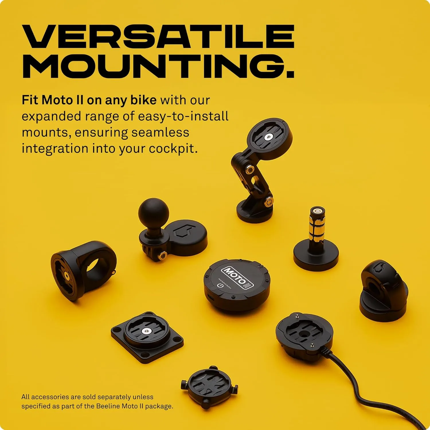 Beeline Moto II - Next Gen Motorcycle GPS Tracker | Compact Design, Waterproof Build, Simple Display & 14-Hour Battery |Glove Friendly Motorcycle Sat Nav Perfect for Adventure & Daily Commutes (Metal)