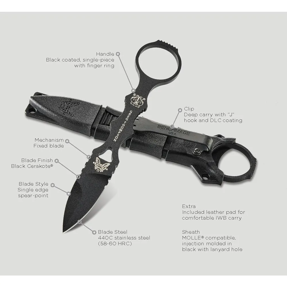 Benchmade 177 Mini SOCP Fixed Blade W/Sheath