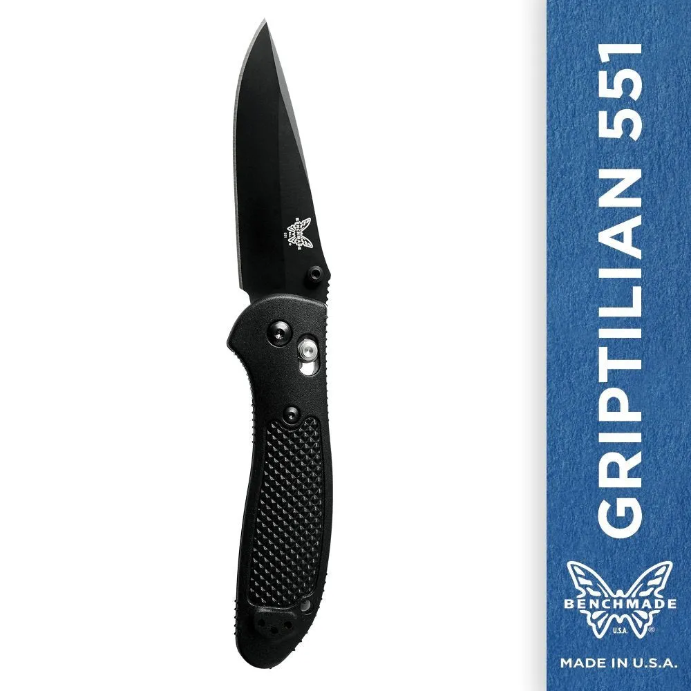 Benchmade - Griptilian 551BK Knife, Drop-Point