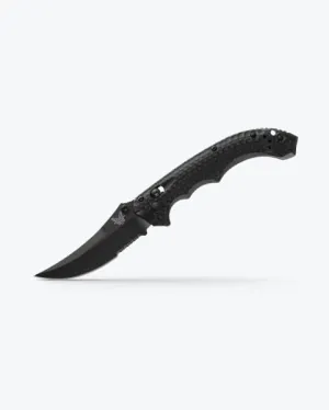 Benchmade - Mini Bedlam 865 Tactical Knife, Scimitar Blade, Black G10 Handle (865SBK)