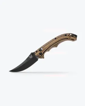 Benchmade - Mini Bedlam 865 Tactical Knife, Scimitar Blade, Black/Coyote/OD G10 Handle (865BK-01)