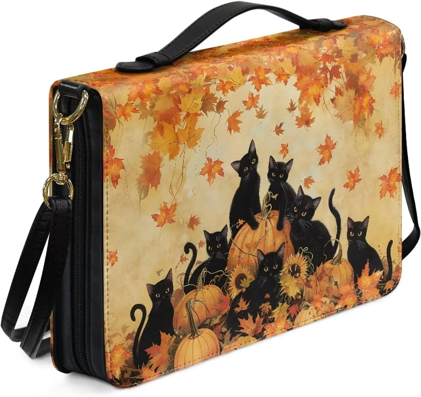 Bible Cover - Portable Bible Case with Shoulder Strap for Bible Study