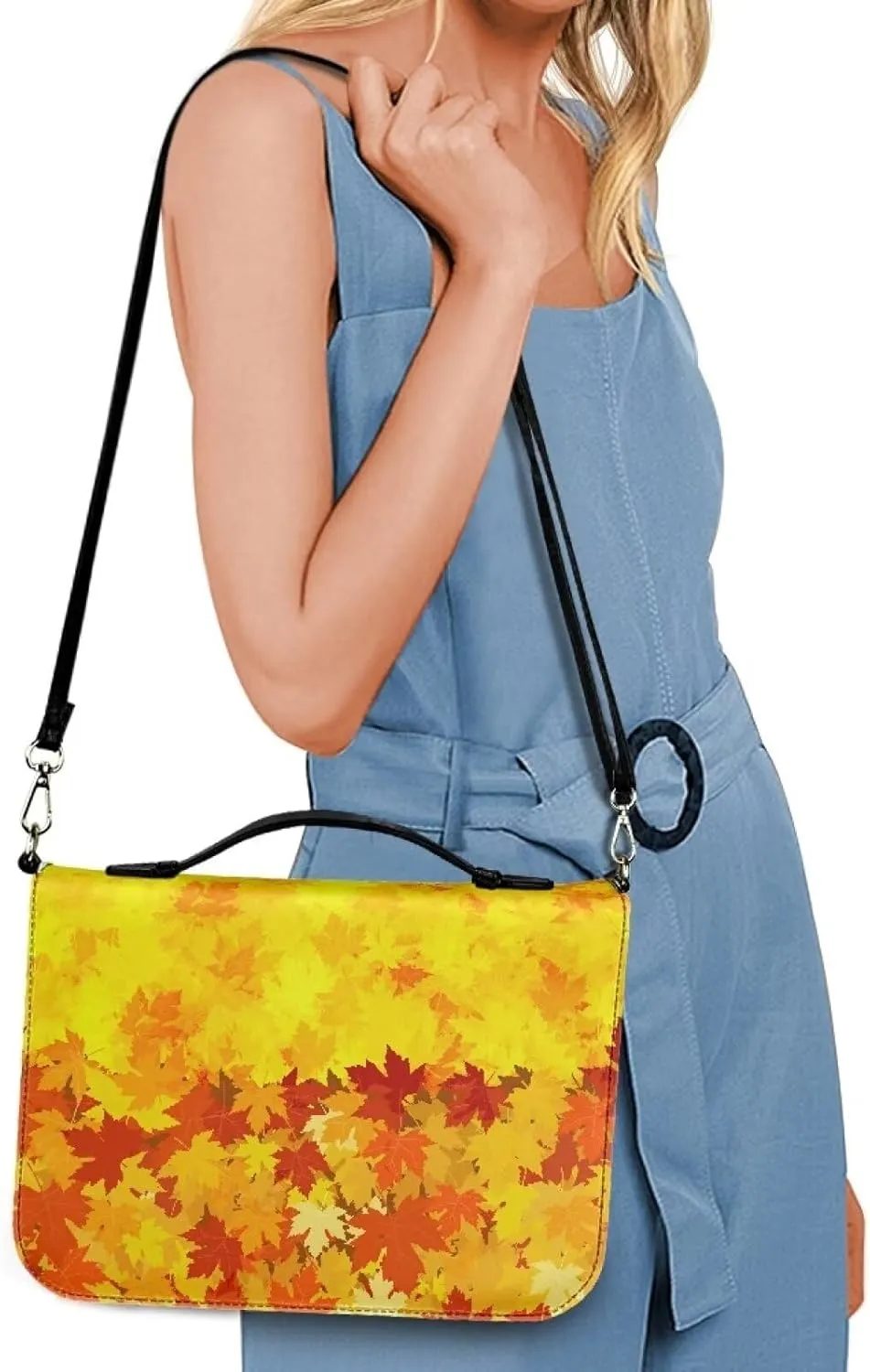 Bible Cover - Portable Bible Case with Shoulder Strap for Bible Study