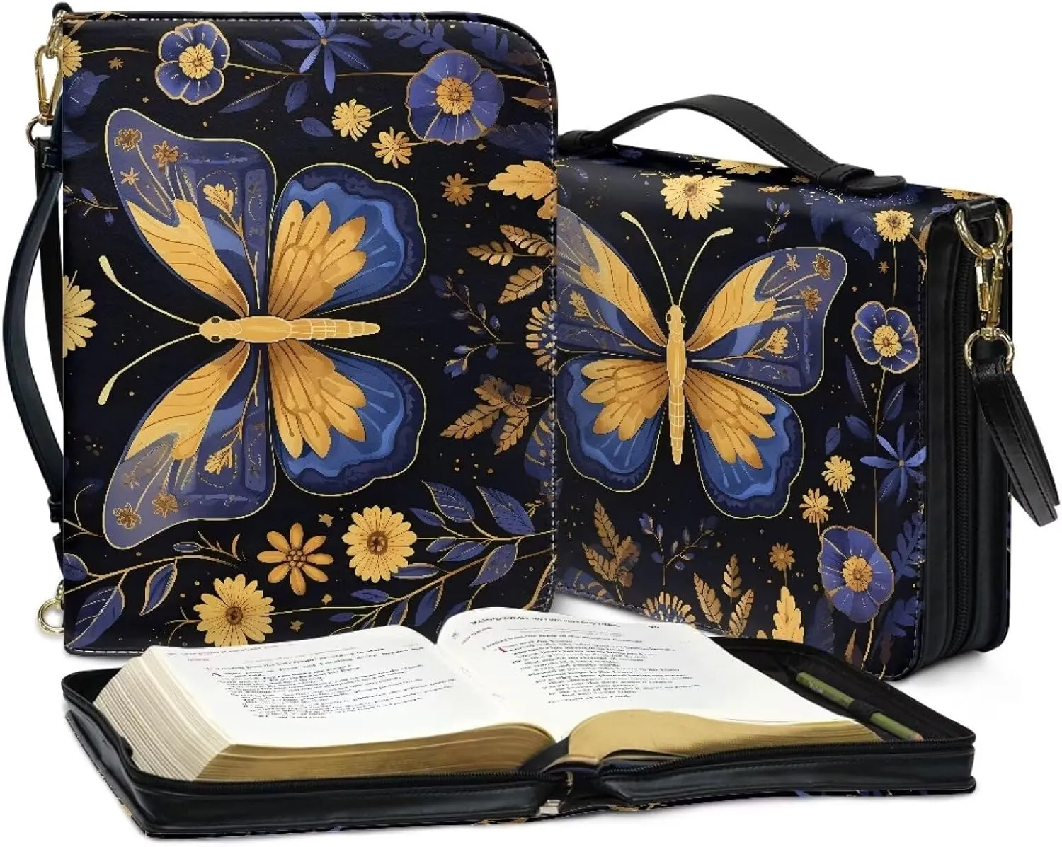 Bible Covers for Women Bible Holder Case Waterproof Bible Protector PU Leather Bible Organizer Bag